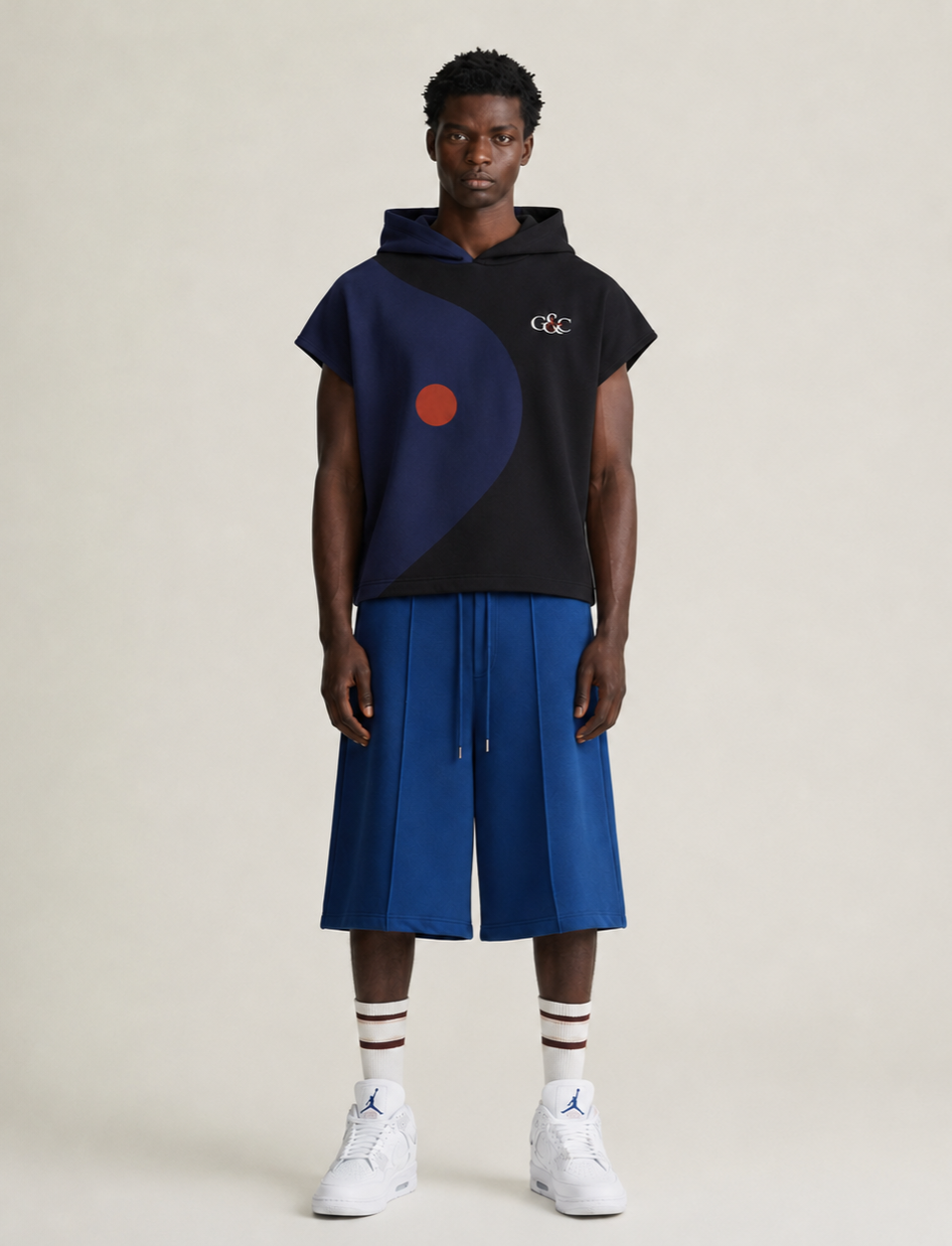 The Duality Hoodie — Navy & Black