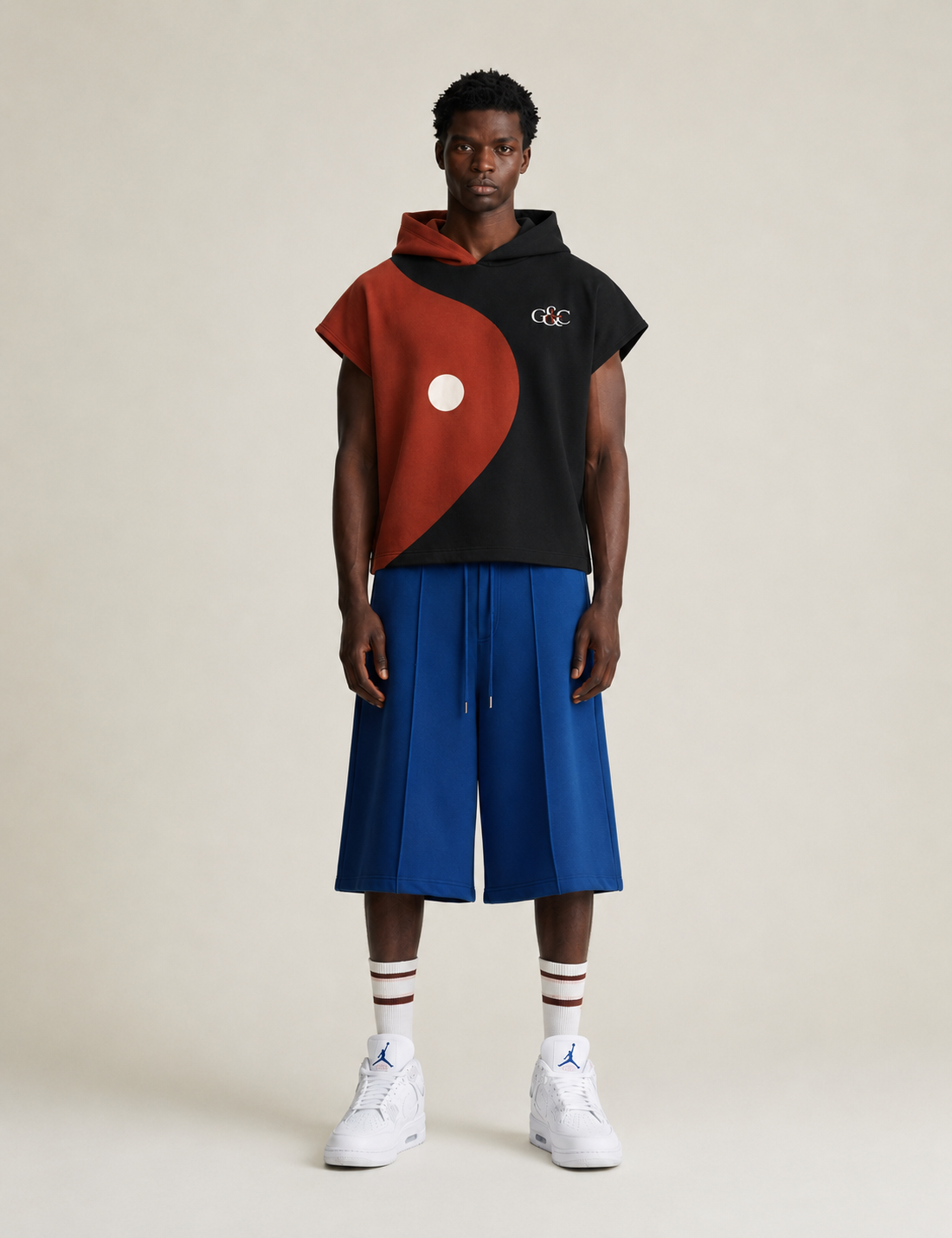 The Duality Hoodie — Rust & Black