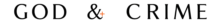 God and Crime primary logo text and cross